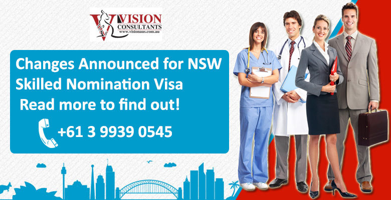 Changes Announced for NSW Skilled Nomination Visa