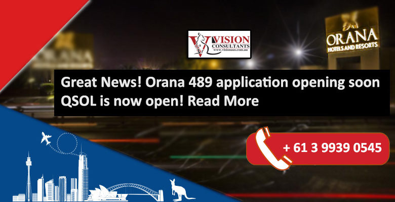 Great News! Orana 489 application opening soon