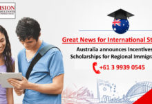 Great News for International Students – Australia announces Incentives & Scholarships for Regional Immigration!