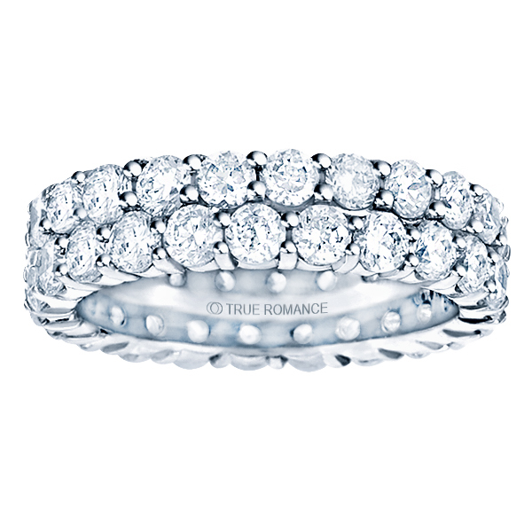 14k White Gold Eternity Wedding Band