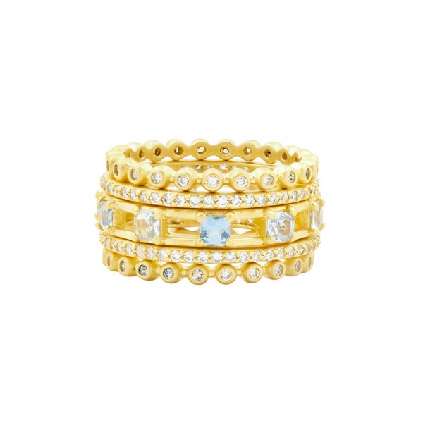 Frieda Rothman Yellow Sterling Silver And 14 Karat Ring