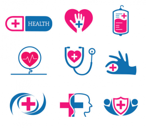 medical-service-logos-vector-set