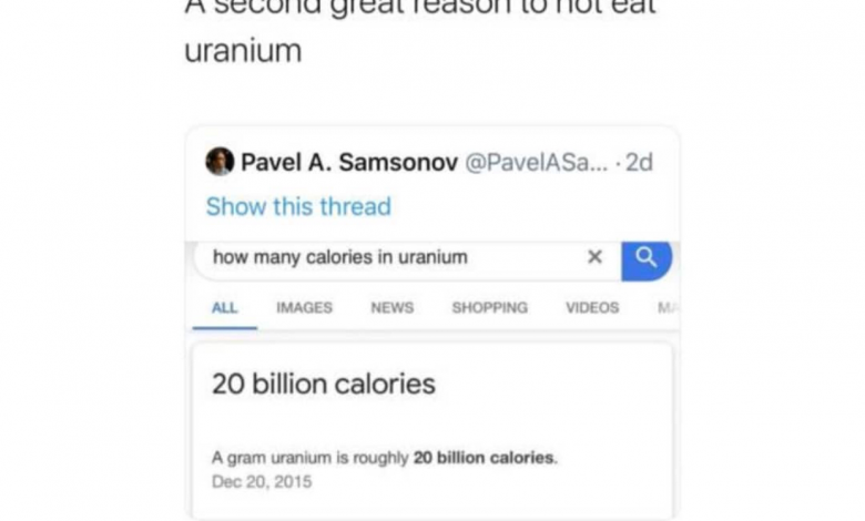 How Many Calories in U Uranium You Need
