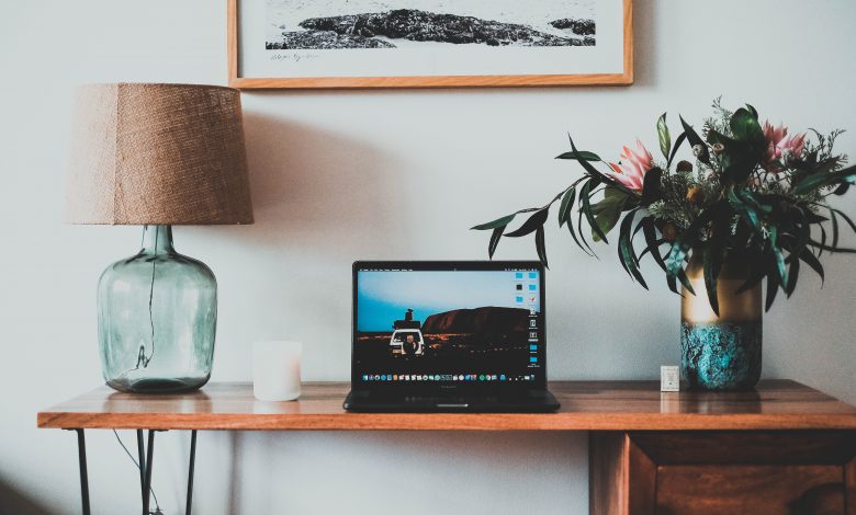 a laptop on a table
