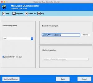 Export Outlook Mac Mail to PST with MacUncle OLM Converter 