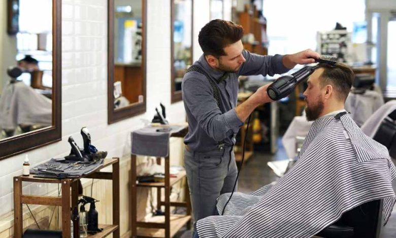 How to hair dry men's hair