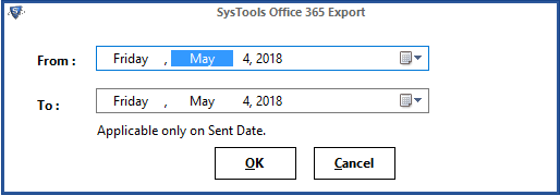 Office 365 export tool date-filter