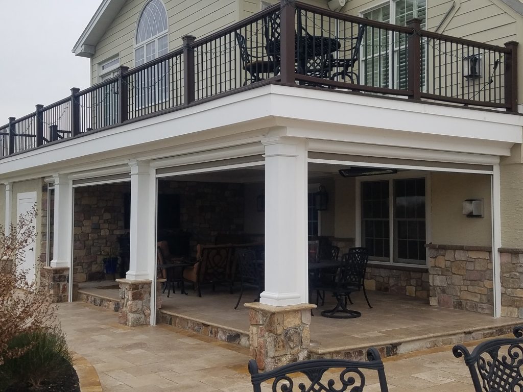 retractable awning without walls