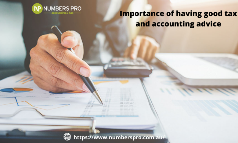 Importance of having good tax and accounting advice