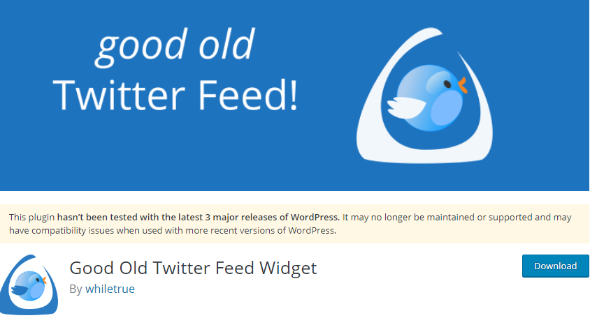 Good Old Twitter Feed Widget