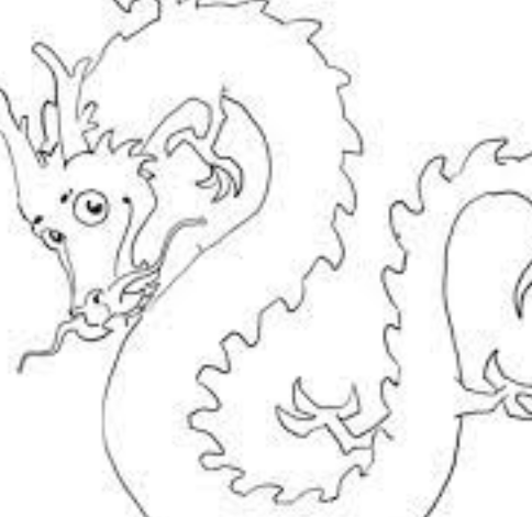 How to draw a dragon with a pencil step by step