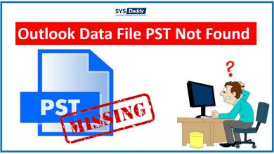 Outlook Data File PST Not Found